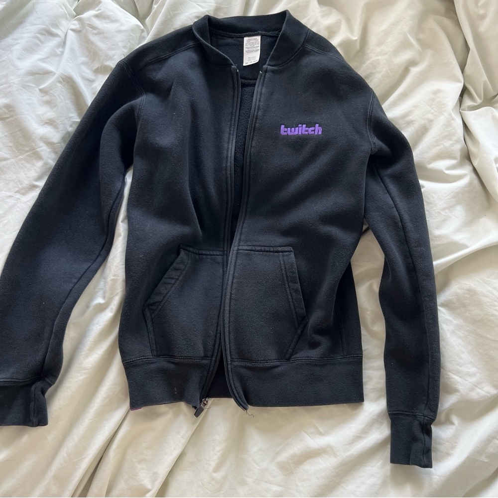 Black Twitch Zip-Up Jacket